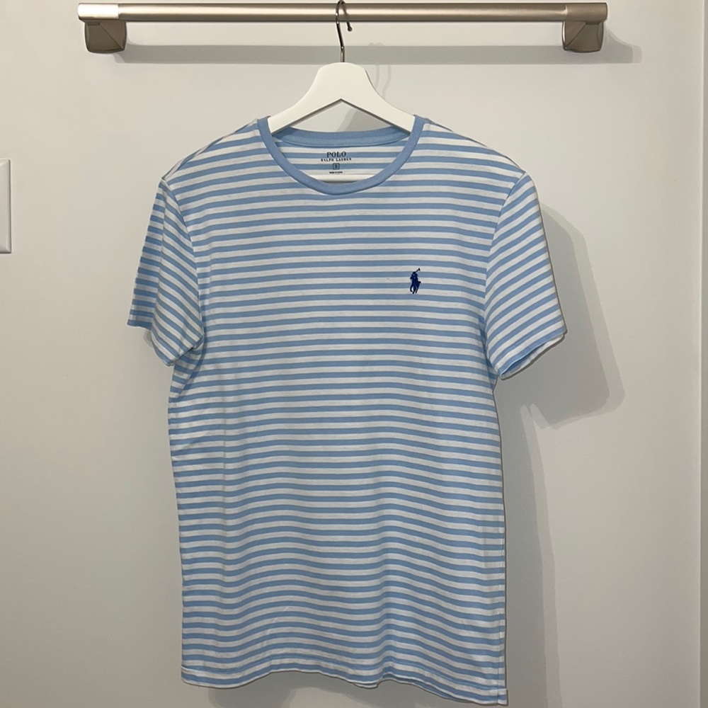 Baby Blue Striped Ralph Lauren Tee